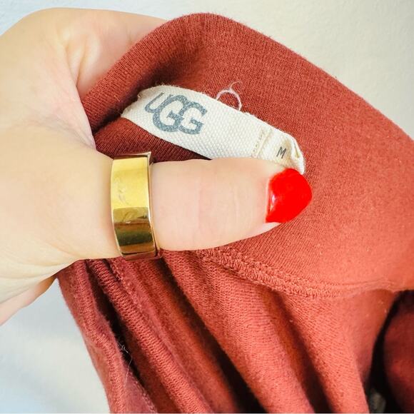 NEW UGG Waylen Straight Leg Rust Orange Brick Red Sweatpants Lounge PJ Pant M - Picture 8 of 16